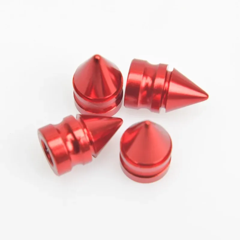 4Pcs Pagoda Spire Tire Valve Cap Auto Parts Universal Threaded Tire Valve Cap Dust Cap Simple and Fashionable Anti-corrosion