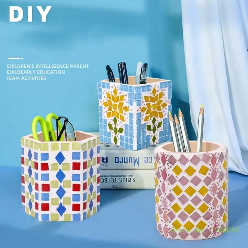 DIY Pen Holder Handmade Pencil Holder Material Package Set Pen Organizer Makeup Brush Holder Cute Marker Holder for Desk