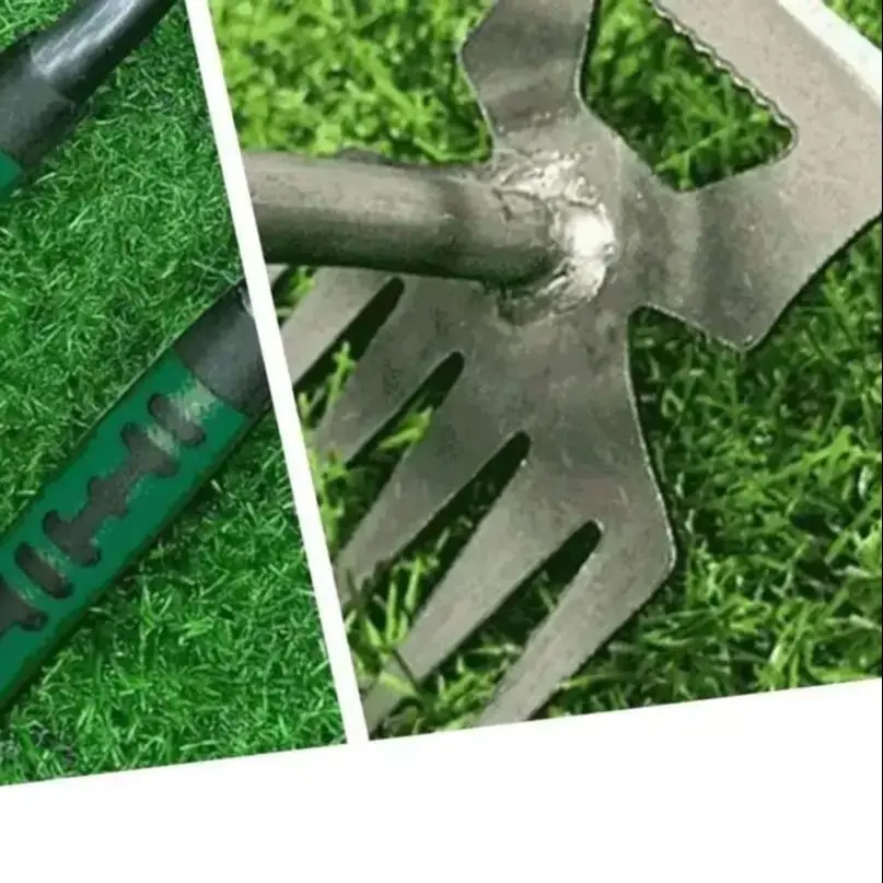

8-Tooth Manganese Steel Dual-Purpose Hoe with Rubber Handle for Weeding Digging And Loosening Soil-Household Garden Farming To