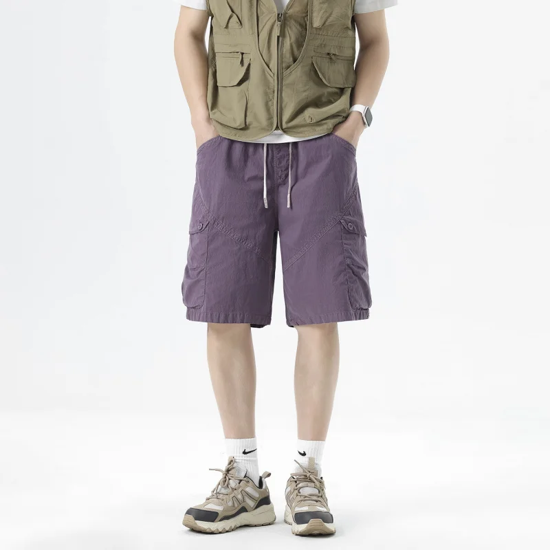 

Summer 2026 Men's Trendy Casual Shorts Multi Pocket Outdoor High Street Versatile Loose Fit Pentagram Pants
