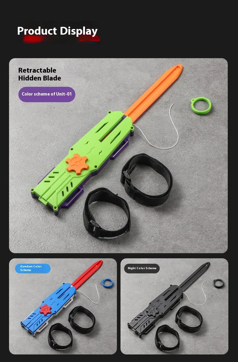 Einziehbare versteckte Klinge, Spielzeugwaffen, Assassinen-Ärmelschwert, Jungen-Spielzeug, interaktive Cosplay-Requisiten, Spielzeug, Geburtstagsgeschenk – Detail 1