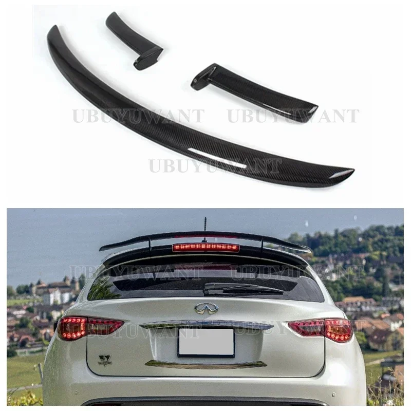 For Infiniti FX35 FX38 2009-2013 FX 35 37 50 Carbon Fiber Roof Spoiler Rear Wing Lip Body Kits