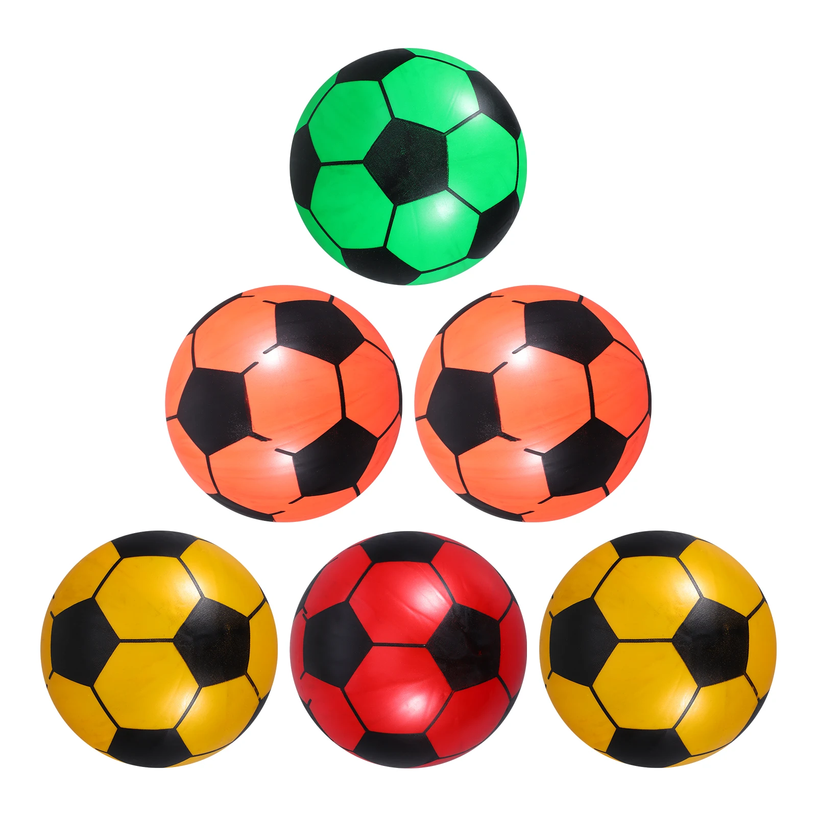 6 Pcs 풍선 축구 공 20cm 직경 어린이 장난감 공 실내 밝은 색상을위한 미니 축구 공
