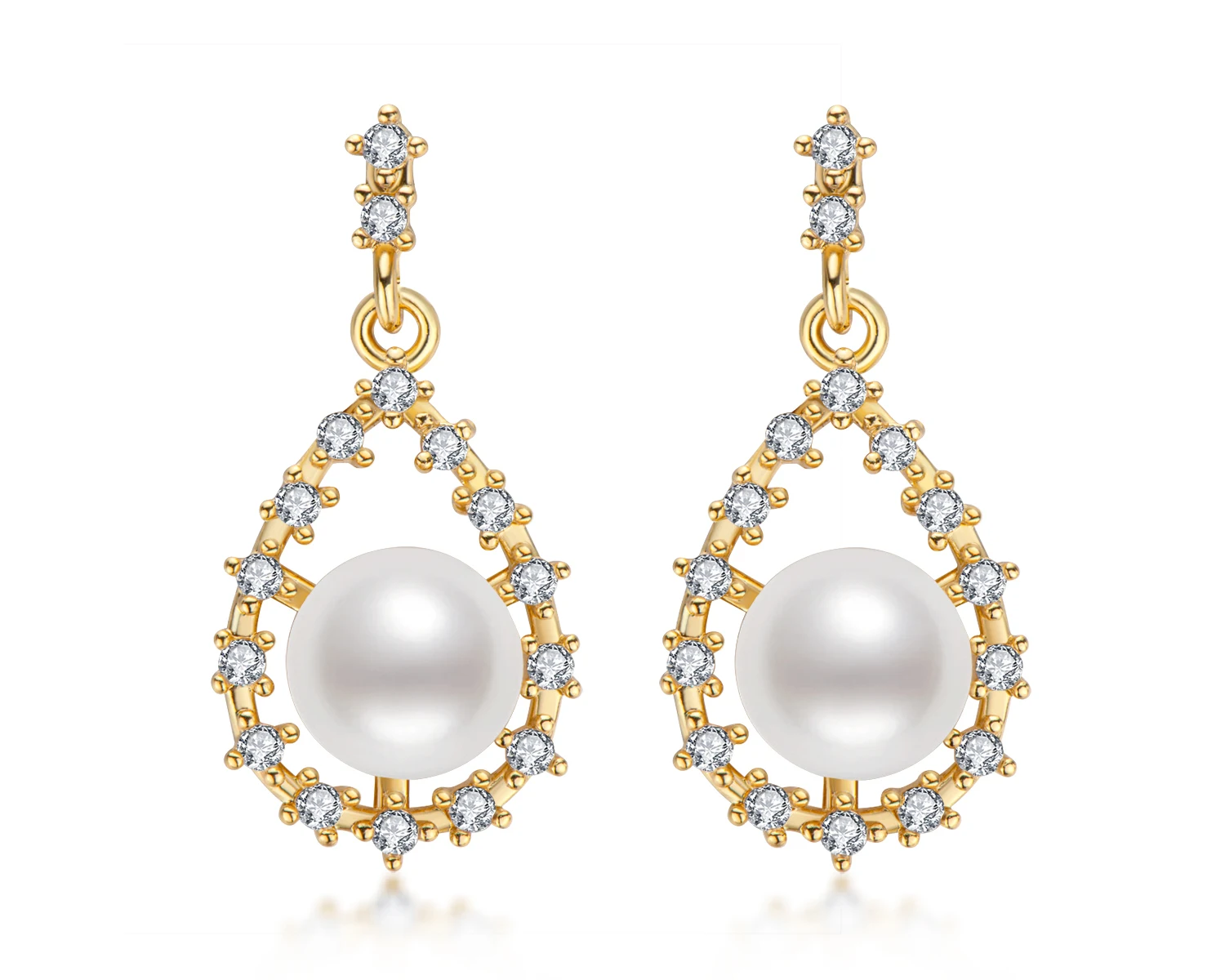 

Серьги-подвески в форме груши с пресноводным жемчугом 7,5-8 мм, серьги из стерлингового серебра 925 пробы из золота 14 карат для Wemon, свадебные украшения Gif