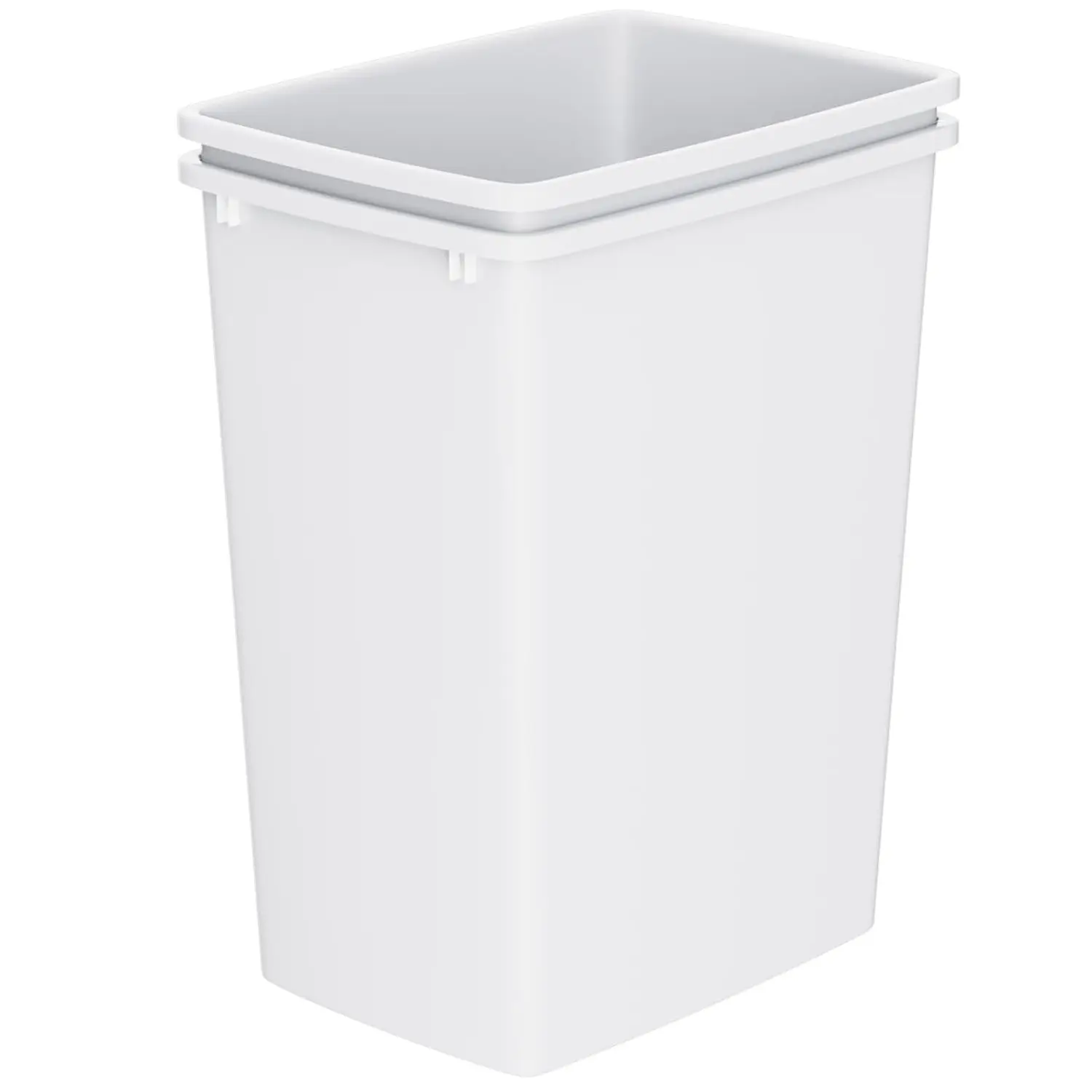 

Slim 9-Gallon Trash Can, 2-Pack, Under Sink Waste Bin for Kitchen, Bathroom, Office, White