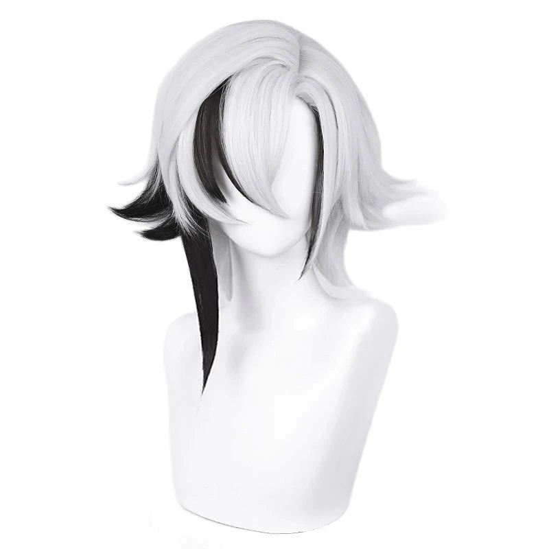 

Game Genshin Impact Arlecchino Cosplay Wig Fatui servant Snezhnaya Arlecchino Halloween Party Role Play Wigs + Wig Cap