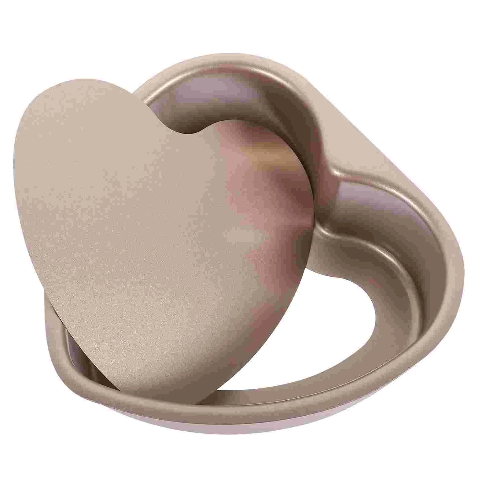 Heart Shaped Live Bottom Cake Mold Baking Molds Pan Small Pans Deep Fryer Sponge Stainless Steel For Dish with Lid