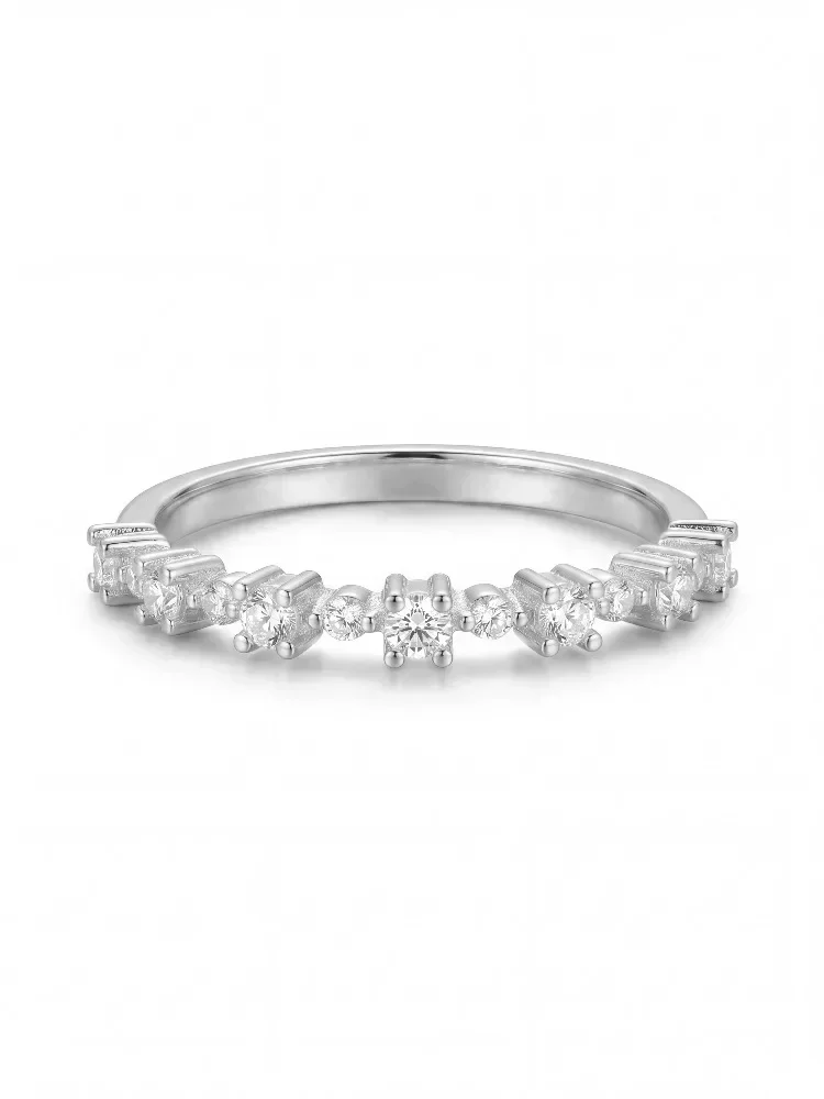 Echte Moissanit-Diamant-Sternenlicht-Ringe für Frauen, Hochzeit, Jubiläum, Alltag, 925 Sterling Silber, Hochwertiger Schmuck – Detail 5