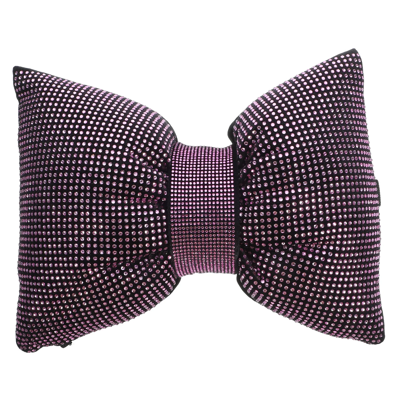 

Headrest Pillow Neck Support Bowknot Rhinestone Design Soft Adjustable Straps For Car Seat Comfort Car Interior