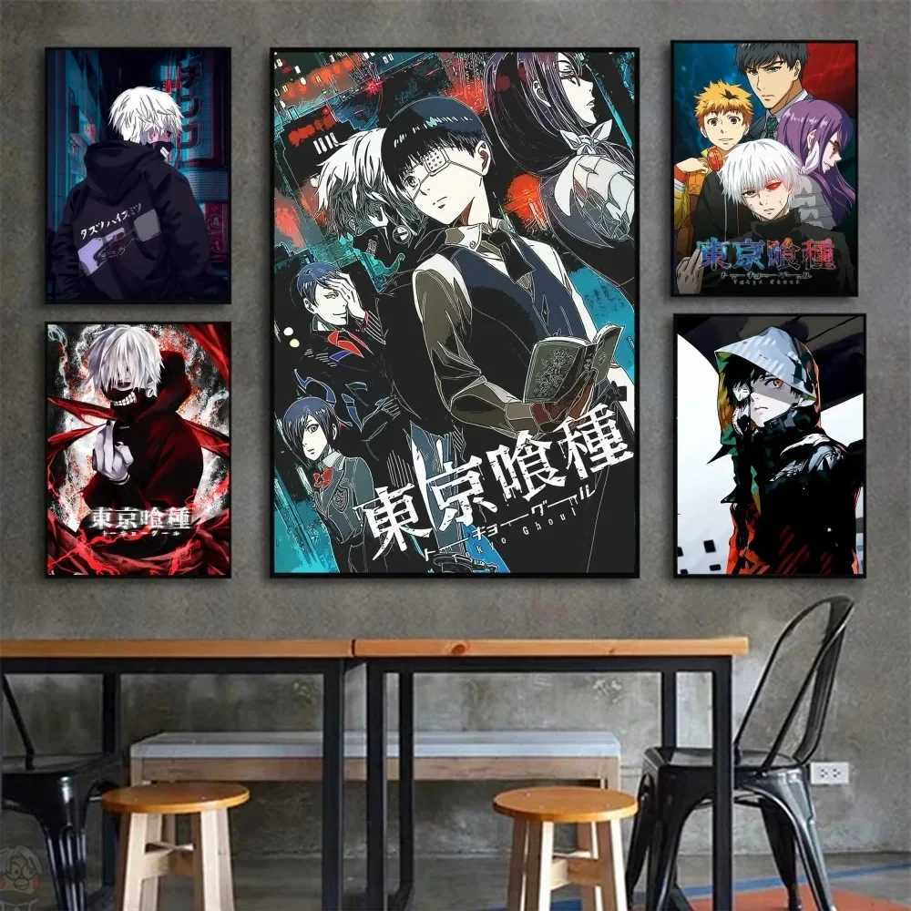 1pc Tokyo Ghoul Poster Poster Stickers Art Wall Murals Decor Game Room Decor Gifts Kawaii HD Painting Cat Cars