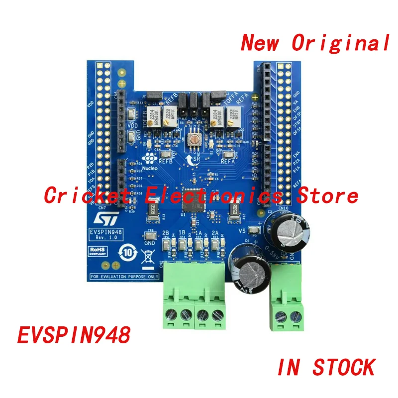 

EVSPIN948 Power management IC development tool Dual brushed DC motor driver expansion board based on STSPIN948