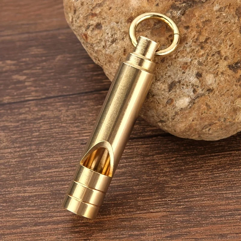 High Decibel Metal Whistle: A Brass Whistle Used For Outdoor Emergency Keychain Pendants For Judges And Survival