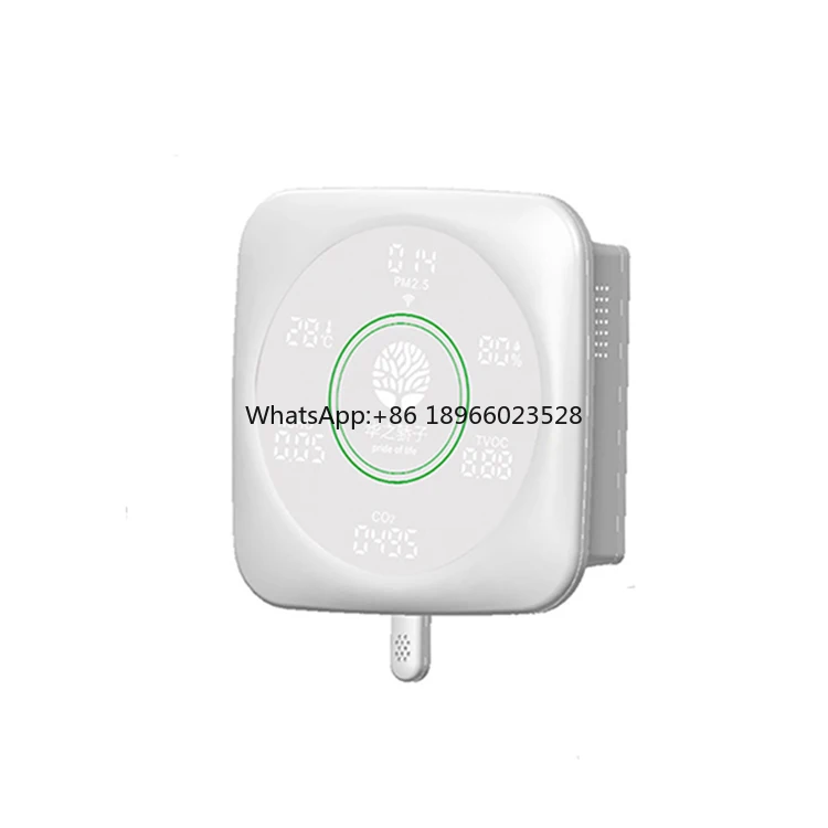 Wall Mounted 8 in 1 Multi Gas Detector CO2 Wifi Sensor PM 25 Detector Iot Device Carbon Dioxide Air Quality