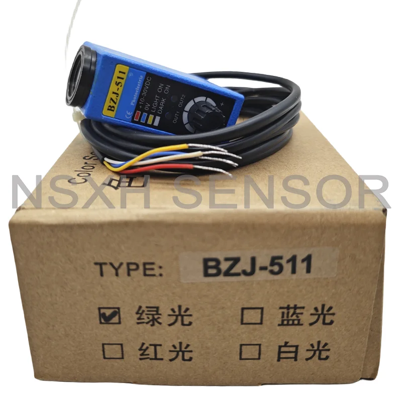 

BZJ-511 NPN Color Code Sensor Packing Machine Sensor Color Mark Sensors Optical Switch