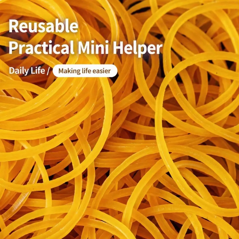 High Elastic Durable Disposable Yellow Rubber Band Heat Resistant Perm Rubber Ring Industrial Multipurpose Strong Stretch Latex