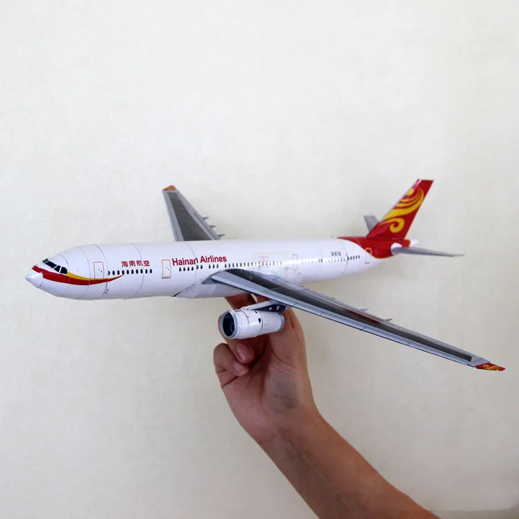 

Hainan Airlines A330 Самолет 3D Бумажная Модель DIY Головоломка Ручной Курс Оригами Игрушка Авиация Papercraft Art