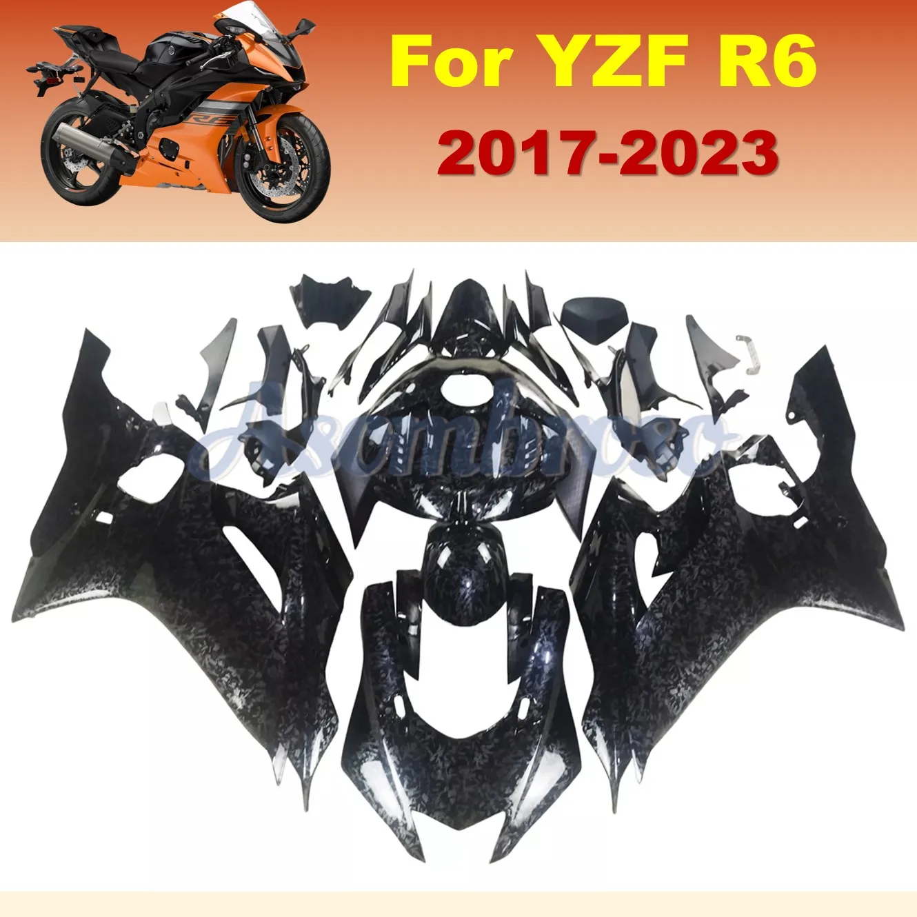 New style Carbon Fibre Fairing Kit For YZFR6 2017 2018 2019 2020 2021 2022 2023 YZF-R6 yzf r6 17-23 Body Rebuild Accessories