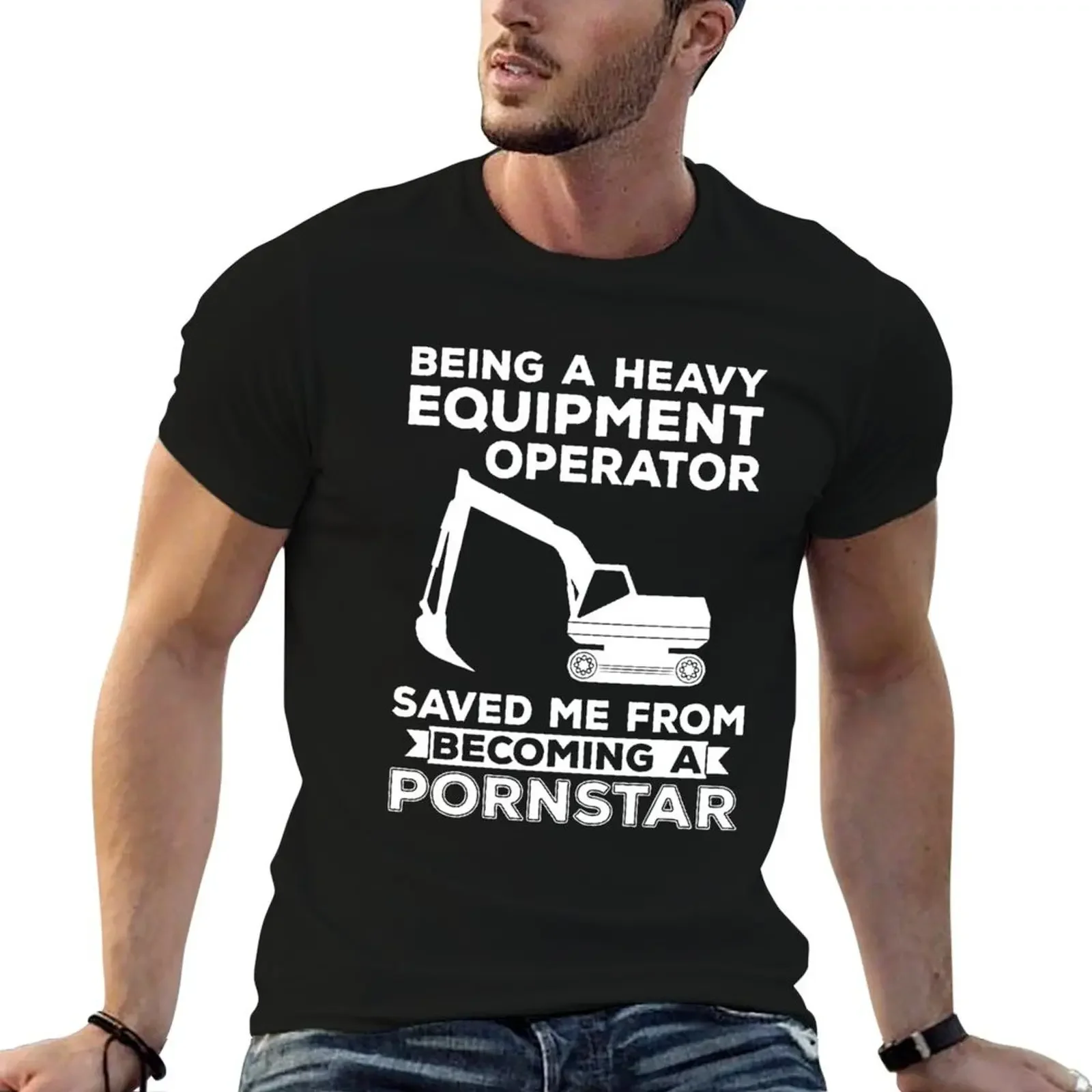 

heavy equipment operator - excavator - digger T-Shirt plain summer tops customs design your own men clothings