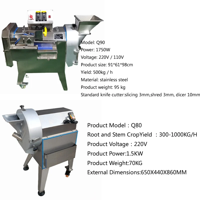 Vegetable Cutter Commercial Single-head Multi-Tasking Vegetable Slicer Shredding Dicing Machine