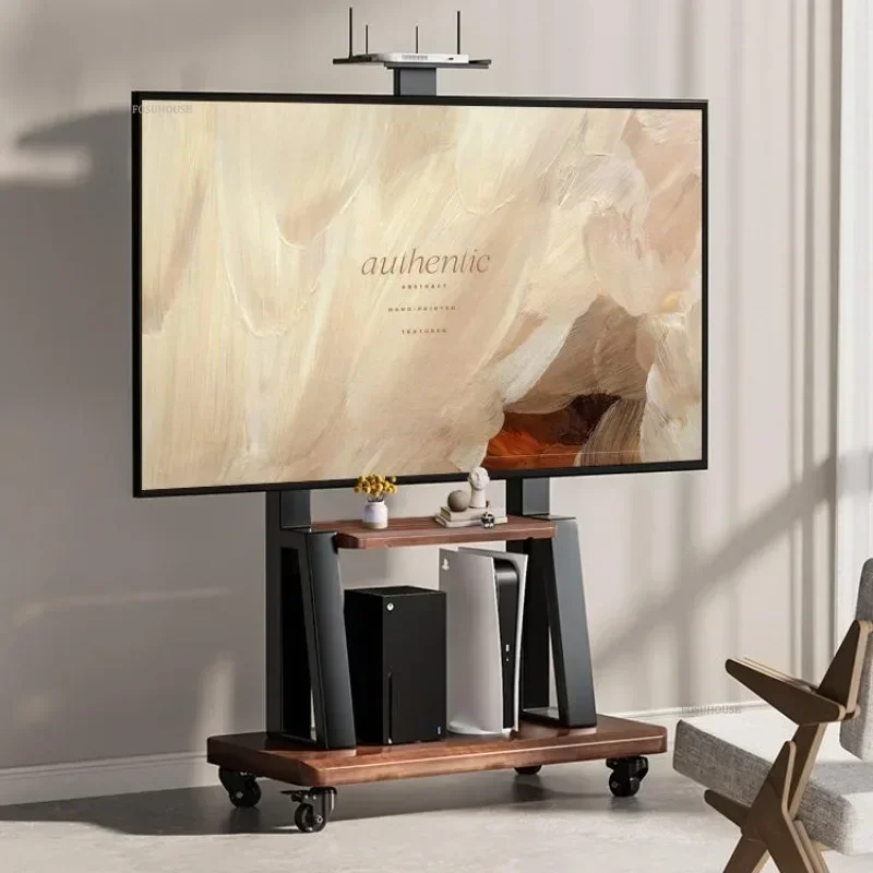 W# 32-90 Inch TV Universal Mobile Stand Floor Wheeled Cart Home Living Room Conference All-in-one Adjustable Height Brackets S I
