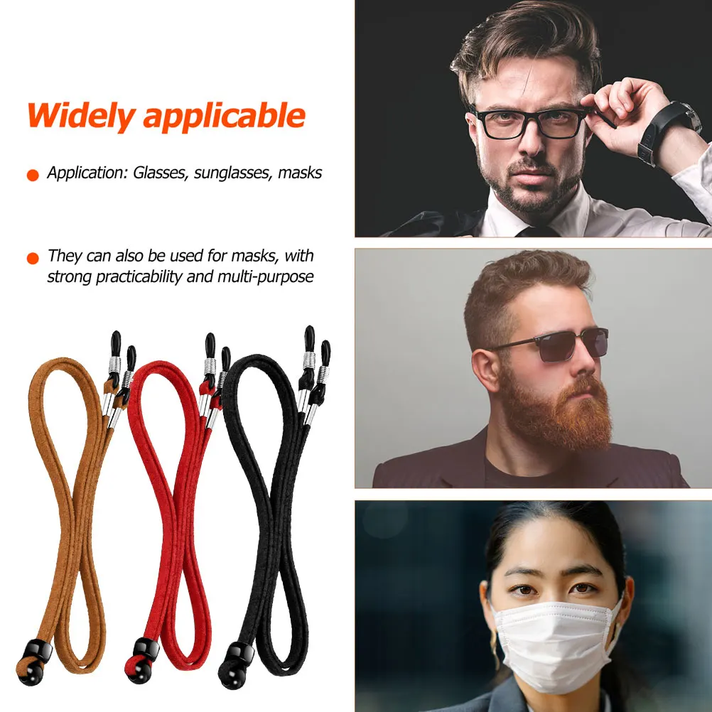 

6 Pcs Anti-loss Glasses Rope Eyeglasses Lanyard Strap Frame Straps Neck Suede Holders Around