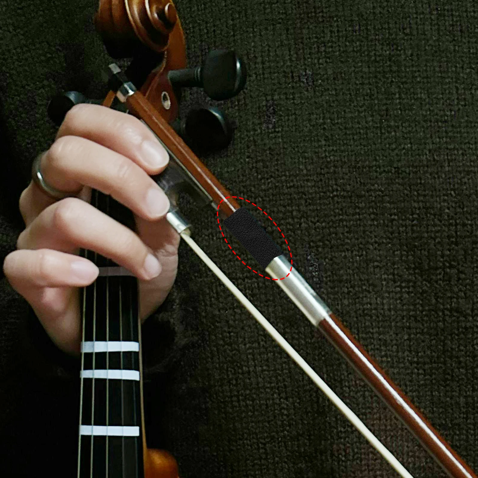 

3Pcs Violin Bow Sleeve Skin Long-Lasting Wear-Resistant Bow Grip Corrector for Beginners and Students Violin