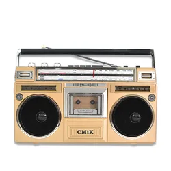 Retro Nostalgic Old-fashioned Magnetic Tape Recorder Multi-function Bluetooth Speaker FM Radio HIFI Sound Quality Bass Regulatio