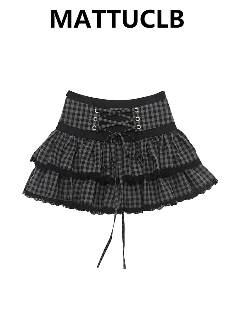 

2025 Autumn Winter Women Korean Fashion 2000s Aesthetic Mini Plaid Skirt JK Japanese Cyber Punk Preppy Harajuku Dark Academia