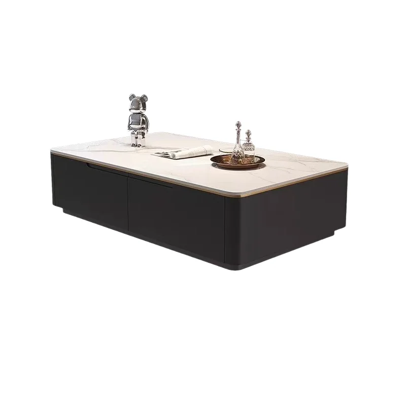 

Modern wooden coffee table with metal legs, stylish and durable living room table