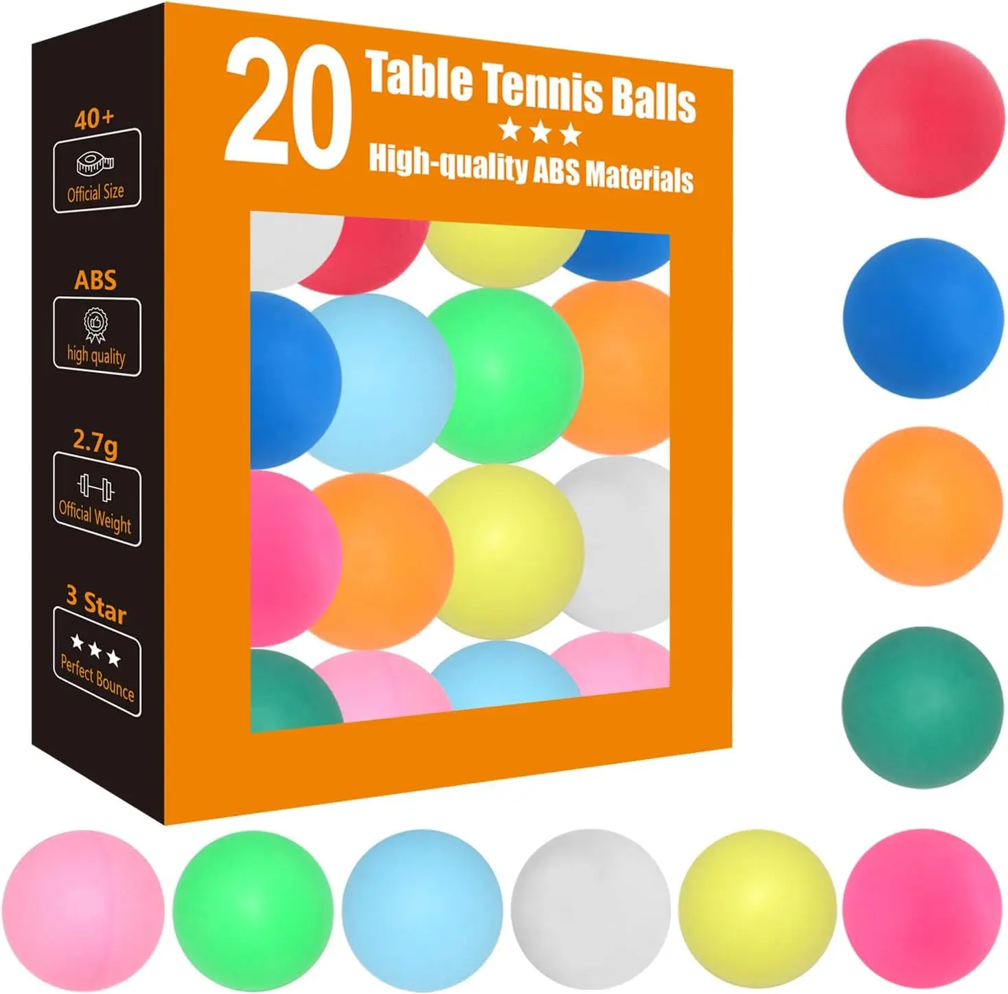 

Высококачественные теннисные шарики из АБС-пластика для тренировок и игр - 3 звезды качества