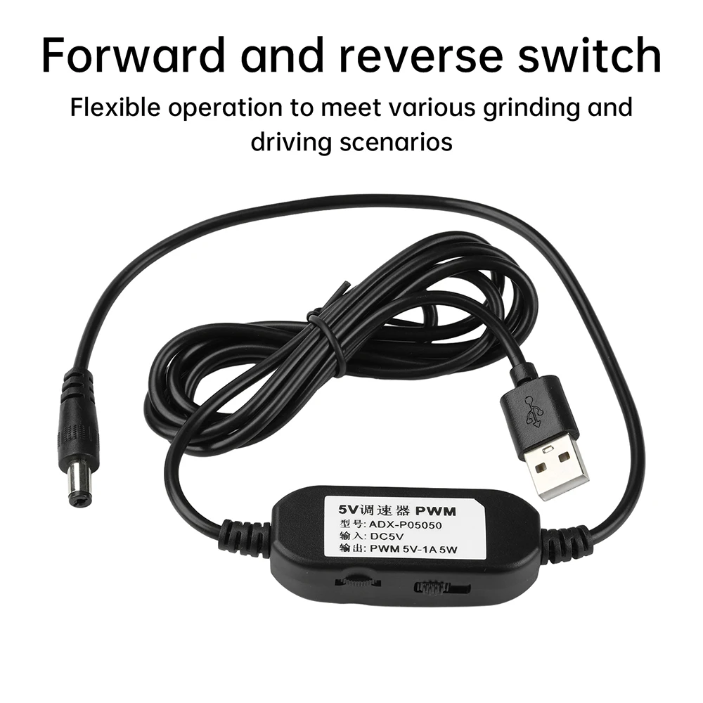 DC-DC 5V12V USB PWM  Step-Down-Up Speed Controller Switch Cable Adjust Speed Wires For Fan Manicure Tool Accessories