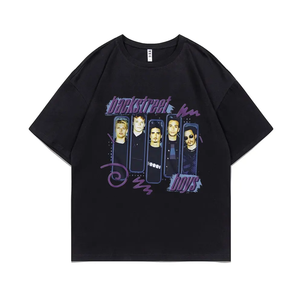 

Classic Vintage Backstreet Boys Graphic Print Tshirt Boy Band Bsb Group Pop Music T-shirts Men Women's Cotton Oversized T Shirts