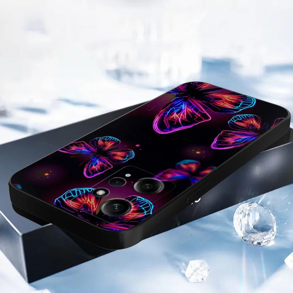 Черный чехол из ТПУ для Xiaomi 14 13 13T pro lite Redmi 13C 12R note POCO X6 PRO M6, чехол для телефона Butterfly Art