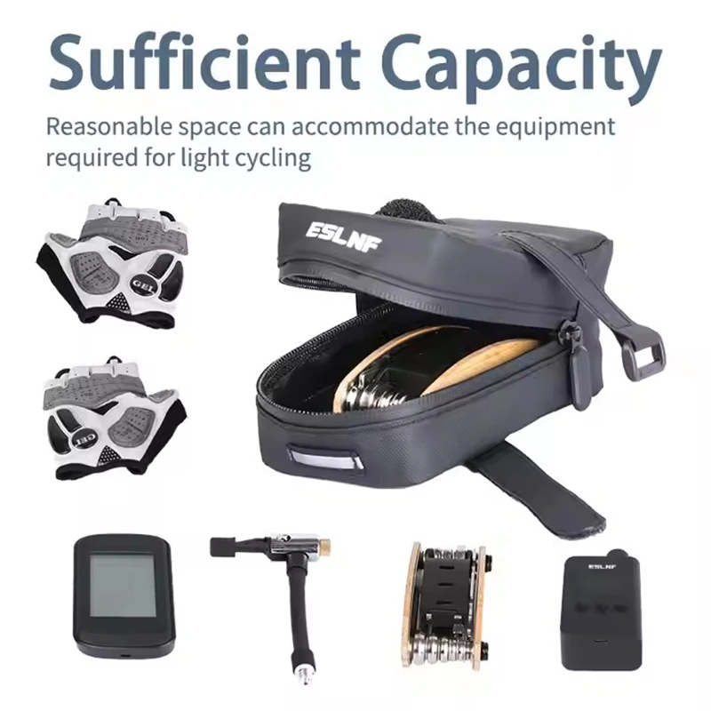 ESLNF Bicycle Under Seat Bag Cycling Mountain Tool Bag Waterproof Road Bike Saddle bag image 3