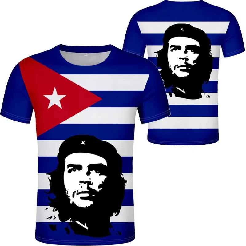 CUBA National Emblem Flag 3d Print T-Shirt New Fashion Short-sleeved Tshirts Daily Casual Oversized O Neck Men Women Camisetas