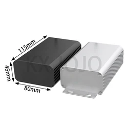 Aluminum Enclosure 80*45*115mm Integrated Box Silver/Black Waterproof Case Electronic Box DIY Power Housing Instrument