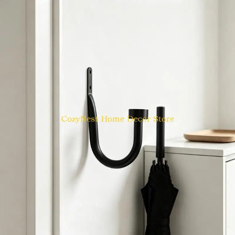 92MF U Curtain Holdback Hooks Set of 2, Iron Wall Mounted Drapery Tie Backs Holders with Screws for Bedroom, Study, and Home
