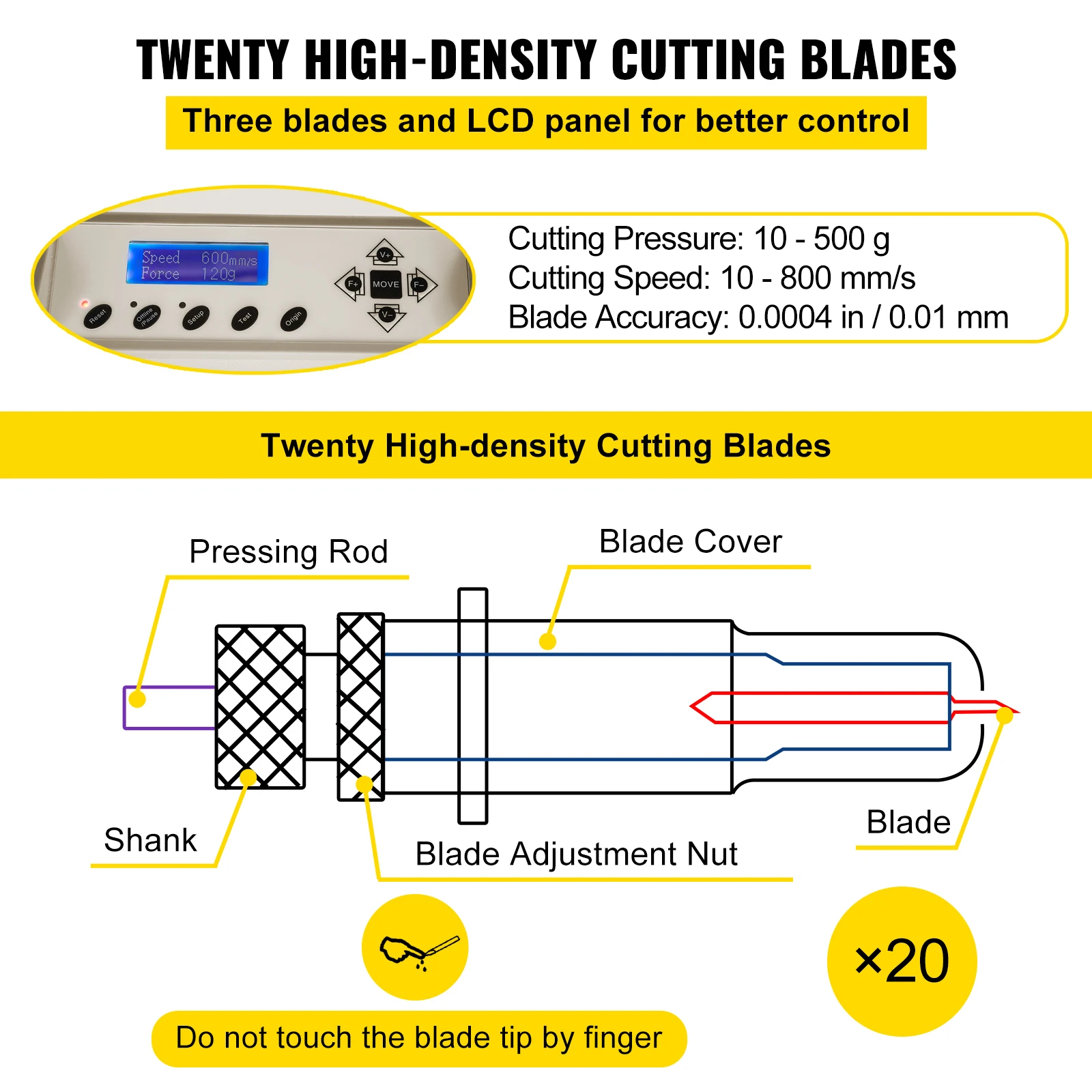 Vevor 34 Inch Vinyl Cutter Plotter Snijden Teken Sticker Maken Print Met 20 Blades /Pen Houder Windows Software Signmaster