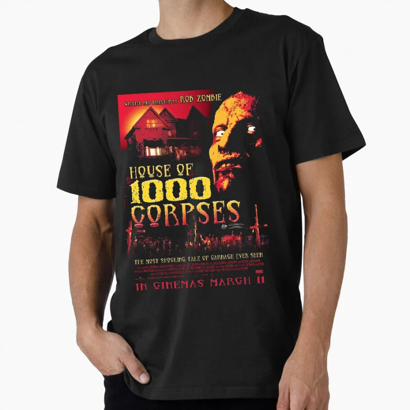 Rob Zombie 1225 House Of 1000 Corpses Sacry Halloween Gift T-Shirt 80s Horror movie Graphic Clothes All size Tops S-6XL