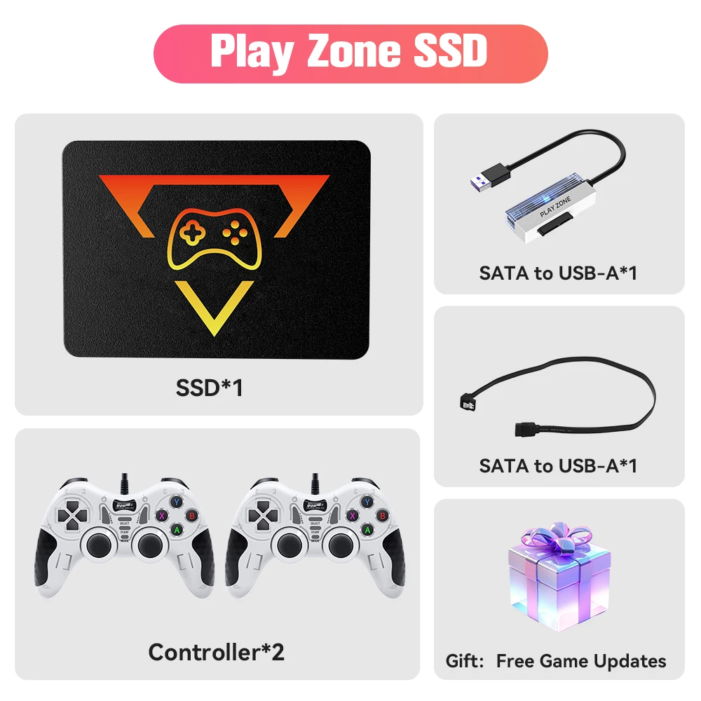 PlayZone 1TB ポータブル外部ゲーム SSD ハンドヘルドゲームコンソール