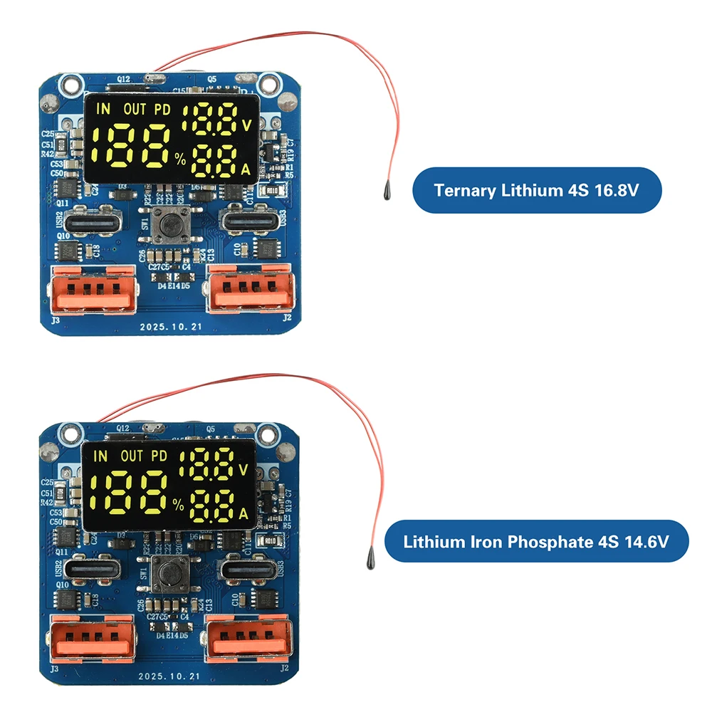 4S PD 100W Fast Charging Module 20V 5A High Power Charge/Discharge Buck-Boost Module Bidirectional Charging Circuit Board
