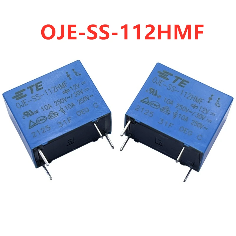 10 шт./лот TE 10A 250VAC 4-контактный миниатюрный реле для печатных плат OJE-SS-112HMF 12VDC