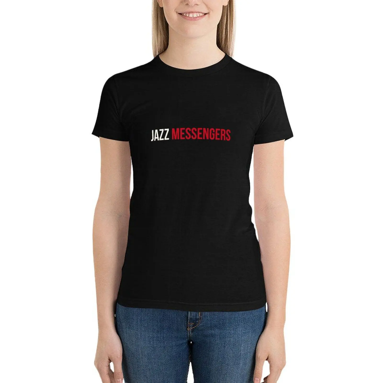 

Jazz messengers T-Shirt vintage clothes Blouse spring clothes Women 2024