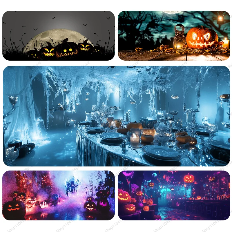 Halloween Pumpkin Mousepad Gaming Mouse pad Gamer Pc Accessories Deskmat Keyboard Mat Desk Protector Mause Pads