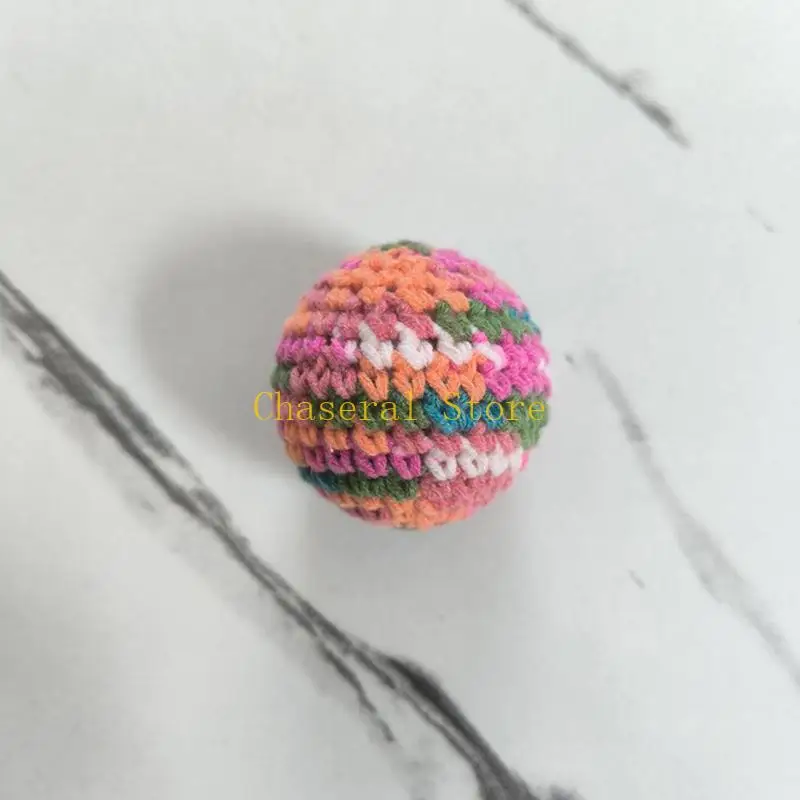 E7CE Pet Play Balls Toy with Soft Thread Design for Indoor Rolling Chasing Engagement