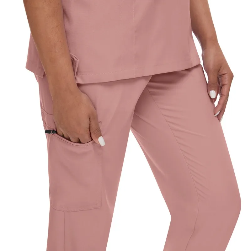 女性用半袖スクラブトップ看護ユニフォーム外科医作業服皮膚管理用