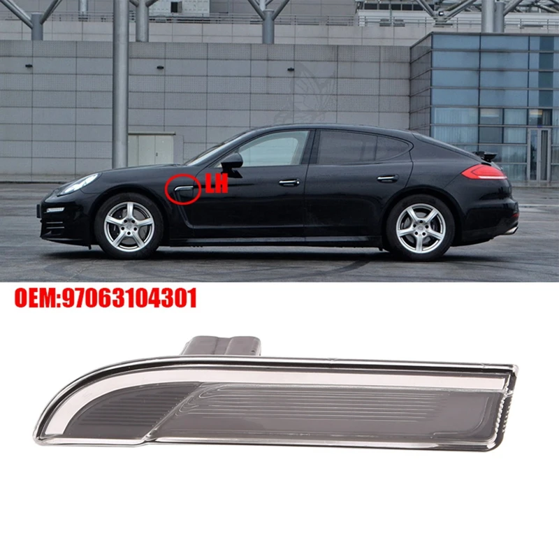 1Pair Car Front Fender Turn Signal Light For Porsche Panamera 970 2010-2016 97063104301 97063104300 Side Strobe Light