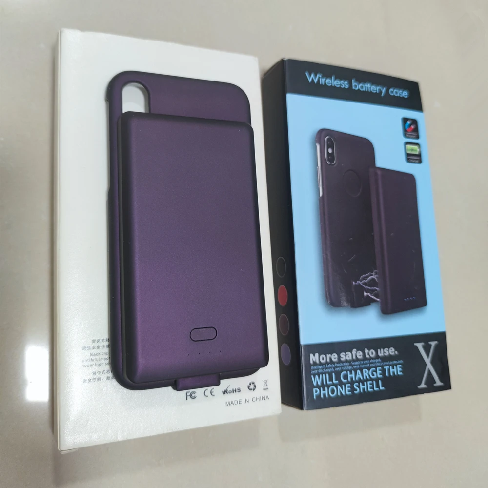 

Чехол для зарядки Powerbank для iPhone XS X, чехлы для внешних аккумуляторов, портативное зарядное устройство, резервная крышка Power Bank