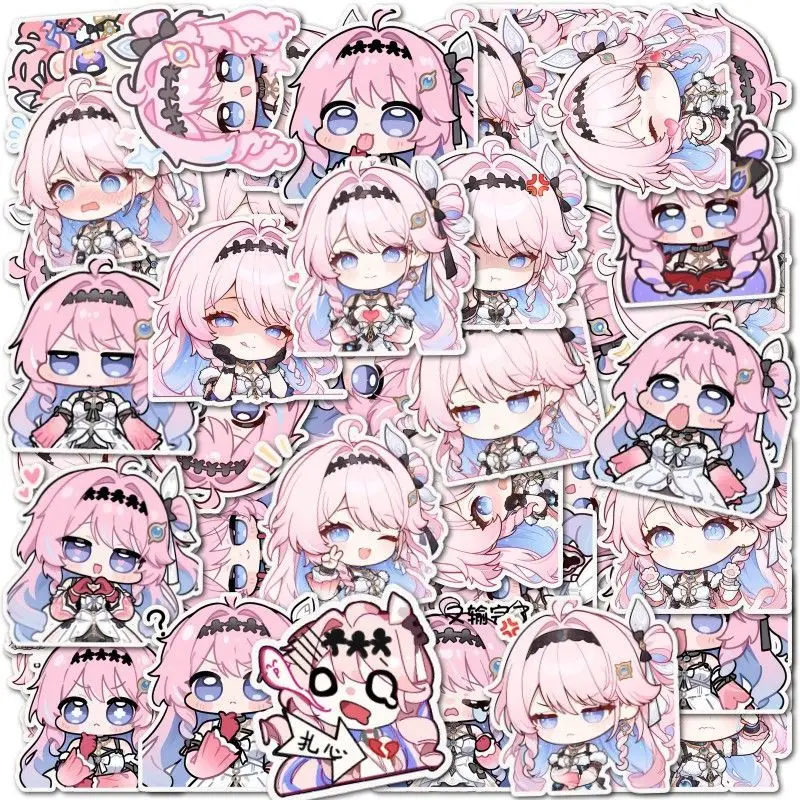 40PCS Wuthering Waves Denia Cartoon Anime Stickers DIY Laptop Phone Car Phone Case Sticker Holiday Gifts