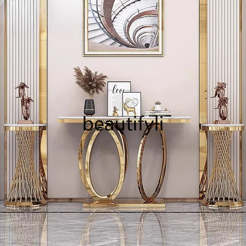 

zz1Italian minimalist entrance table, living room, modern light luxury wall decoration entrance table designer entry end view ta